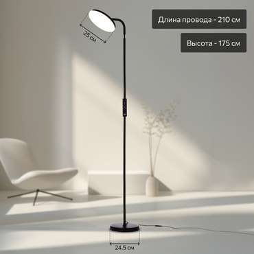 Citilux SOLO CL804061 LED Торшер с пультом Чёрный