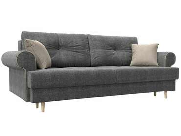 Прямой диван-кровать Сплин серого цвета