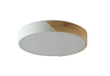 Круглый потолочный светильник Alberro М бело-бежевого цвета
