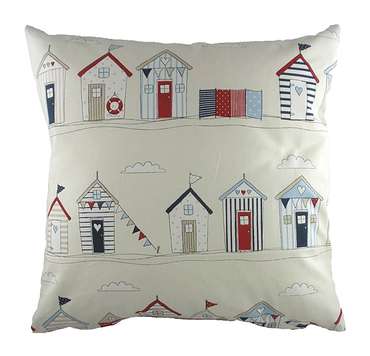  Подушка с принтом Beach Huts Blue