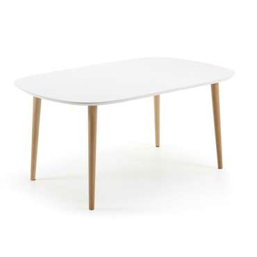 Обеденный стол Oakland White из натурального массива дерева
