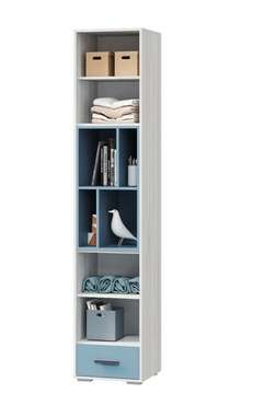 Шкаф для книг Стич серо-голубого цвета