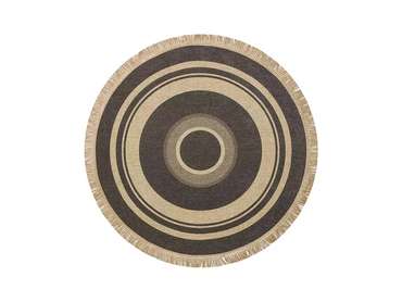 Ковер Brooklyn диаметр 130 бежево-серого цвета