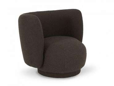 Кресло Lucca вращающееся темно-коричневого цвета