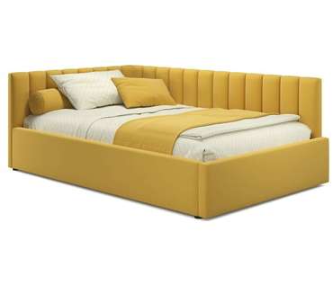Кровать Milena 120х200 желтого цвета с подъемным механизмом