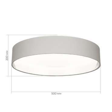 Светильник потолочный Никель/Серый, Серебристый LED 1*50W 3000K/4000K/5000K BRESCIA