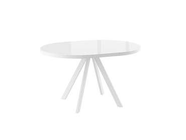 Раздвижной обеденный стол Рондо белого цвета