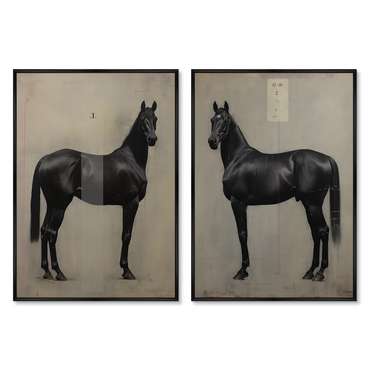 Набор из двух репродукций картин The Horses, 2024г.