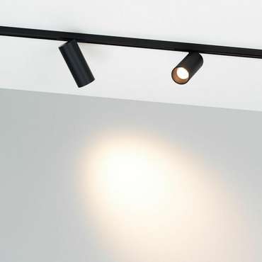 Трековый магнитный светильник Arlight MAG-MICROCOSM-SPOT-R35-5W Day4000 (BK, 36 deg, 24V) 043253(1)