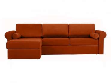 Угловой диван-кровать Peterhof терракотового цвета  