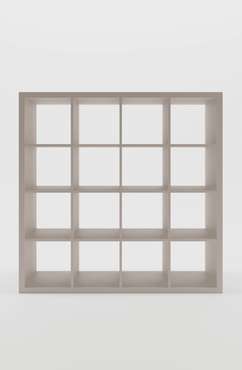 Стеллаж Piano 4x4 серо-бежевого цвета