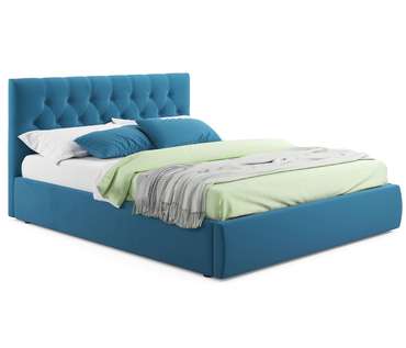 Кровать Verona 160х200 с ортопедическим основанием синего цвета