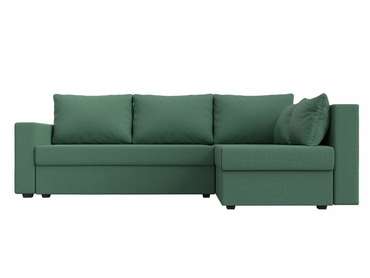 Угловой диван-кровать Мансберг зеленого цвета правый угол