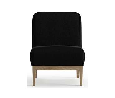 Кресло из рогожки Арагорн черного цвета