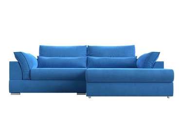 Угловой диван-кровать Пекин голубого цвета угол правый