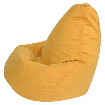 Кресло-мешок Груша L желтого цвета