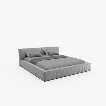 Кровать Terra 200х200 серого цвета с подъемным механизмом