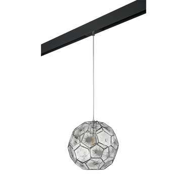 Светильник д/1-фазн трека FERMO 1х40W E27 ХРОМ/ЧЕРНЫЙ (724214+595007)