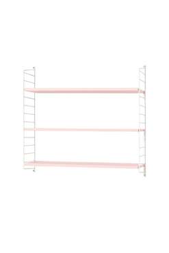 Настенная полка 80х75х20 розового цвета