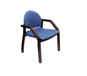 Стул-кресло Джуно сине-коричневого цвета