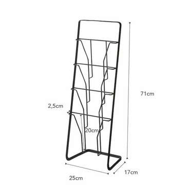Журнальная стойка Tower черного цвета