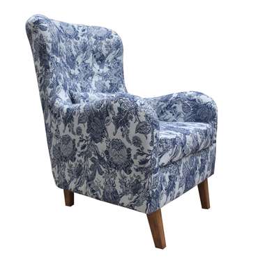 Кресло Нео Голландия бело-синего цвета