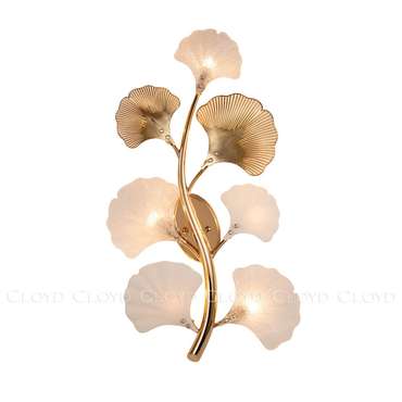 Бра Cloyd POLYNESIA W7 / выс. 77 см - стекло, керамика - золото