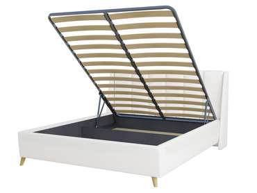Кровать Skordia 120х200 белого цвета с подъемным механизмом