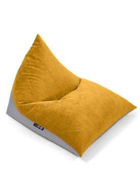 Кресло-мешок Пирамида желтого цвета