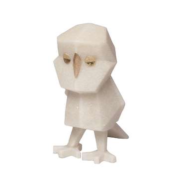 Статуэтка из камня Stone Owl белого цвета