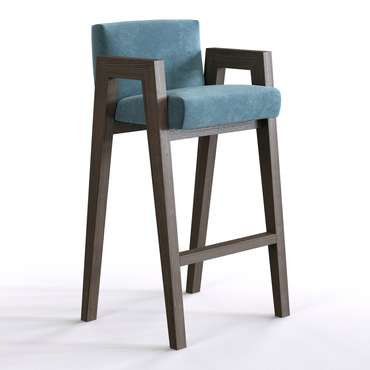 Барный стул FIve коричнево-голубого цвета