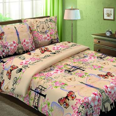 КПБ 'Традиция' евро, бязь, 100 % хлопок, пл. 125 гр./кв.м. 'Бонжур'