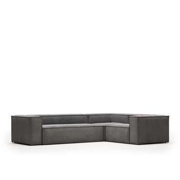 Угловой диван Blok 320х230 серого цвета