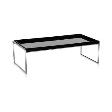 Журнальный столик Trays глянцево-черного цвета большой