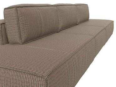 Прямой диван-кровать Прага лофт лонг бежево-коричневого цвета