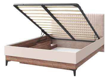 Кровать с подъемным механизмом Тоскана Люкс 160х200 бежевого цвета