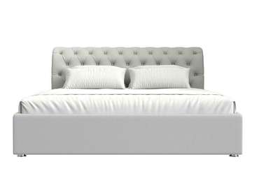 Кровать Сицилия 180х200 белого цвета с подъемным механизмом (экокожа)