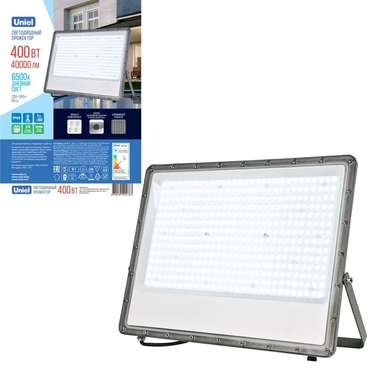 Прожектор ULF-F52B-400W/6500K IP65 200-240V GREY (пластик, цвет прозрачный)