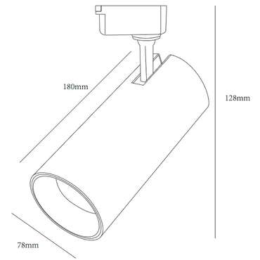 Трековый однофазный светильник ЭРА TR5-30 COB WH Б0049054