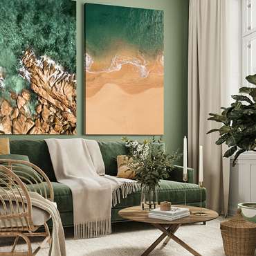 Картина на холсте Песочный пляж 50х70 см