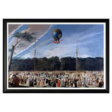 Картина Взлет воздушного шара в раме из полистирола