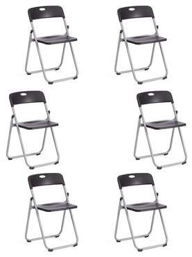 Набор из шести стульев Folder черного цвета
