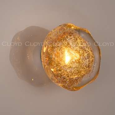 Бра Cloyd VOCAL W1 / латунь - янтарное стекло