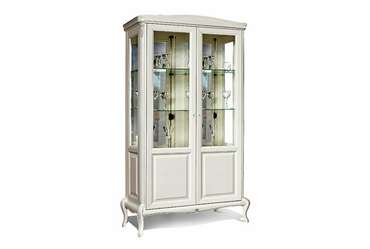 Шкаф с витриной Fleuron белого цвета