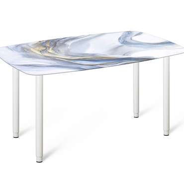 Обеденный стол Cosmic бело-голубого цвета