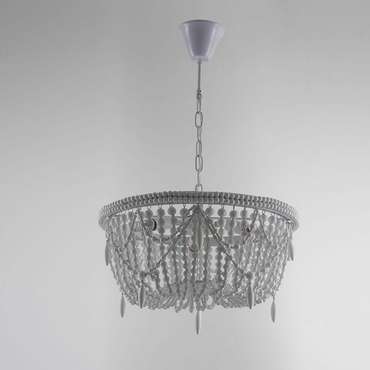 Люстра RH Anselme White Wood Weathered Chandelier