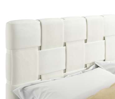 Кровать Tiffany 160х200 с подъемным механизмом и матрасом светло-бежевого цвета