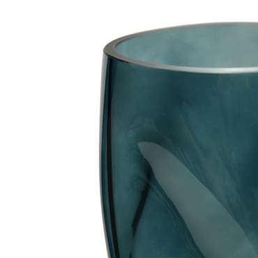 Декоративная ваза Динамика из стекла синего цвета
