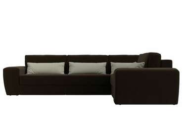 Угловой диван-кровать Лига 008 Long коричневого цвета правый угол