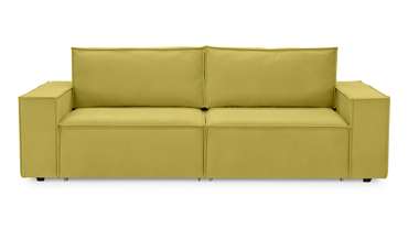 Прямой диван-кровать Софт 2 горчичного цвета